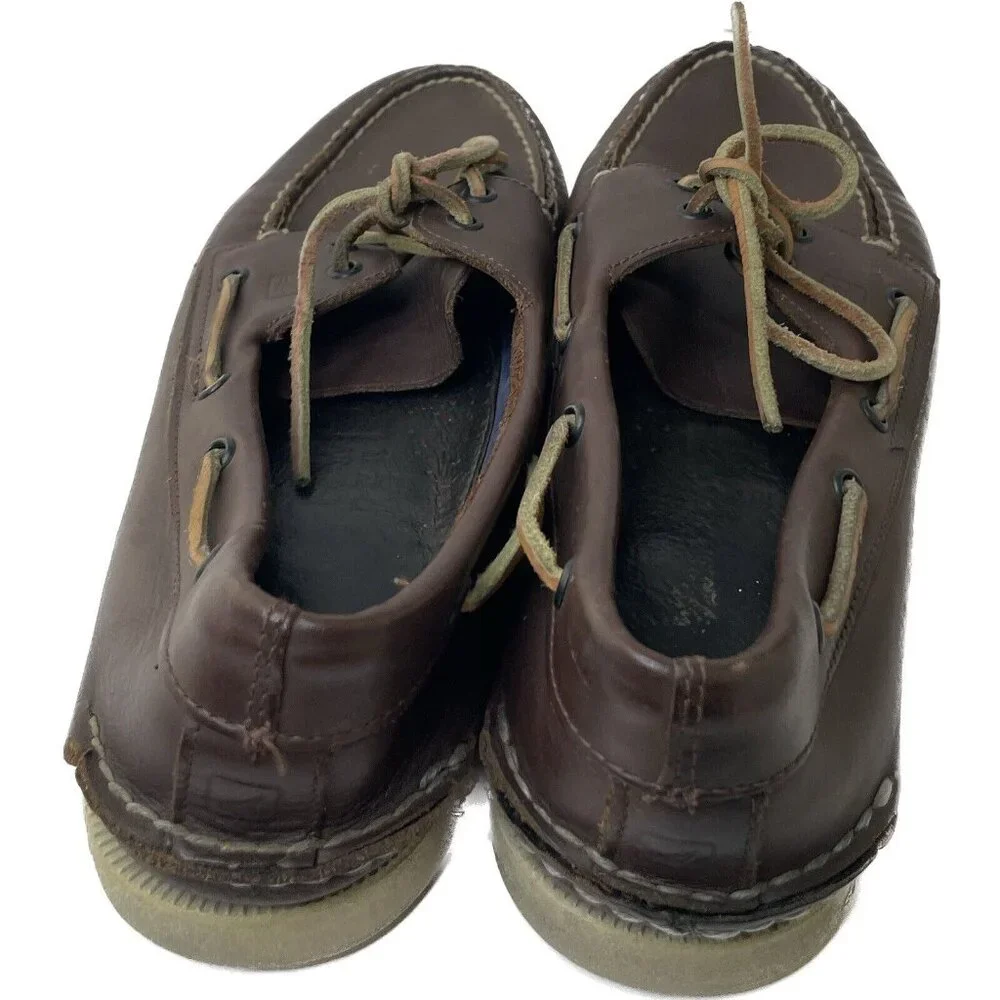 Sperry Top Sider Mens 10.5 M Brown Leather Boat Shoes Casual Loafers